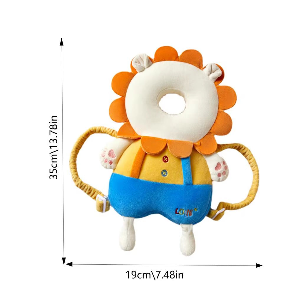 Stuffing Animal Shape Baby Back Protection Pillow Backpack Toddlers Head Protection Pillow Anti-Fall for Baby Walking & Crawling