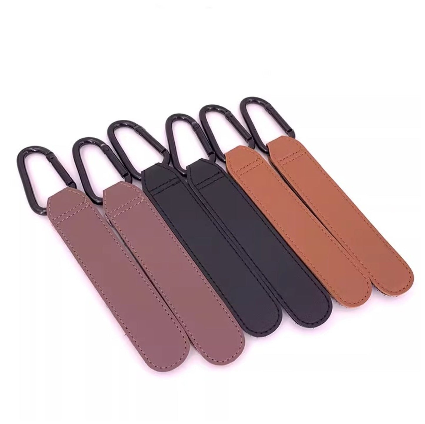Premium PU Leather Stroller Hooks - 2 Pack Heavy Duty Stroller Organizer Hooks for Baby Carriage, Diaper Bags & Groceries