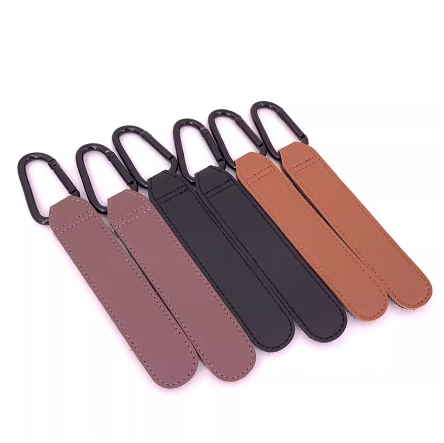 Premium PU Leather Stroller Hooks - 2 Pack Heavy Duty Stroller Organizer Hooks for Baby Carriage, Diaper Bags & Groceries