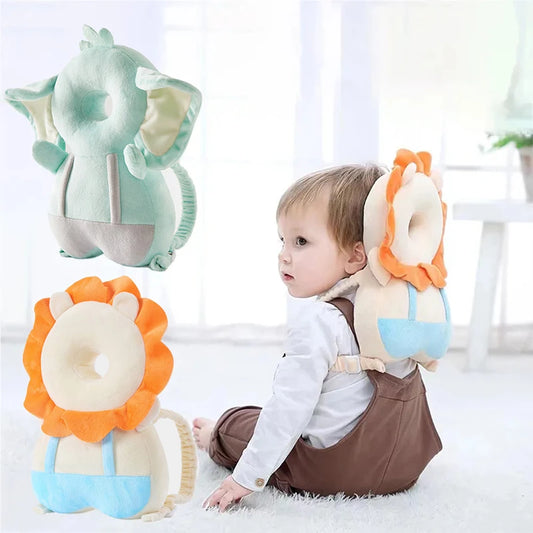 Baby Head Protection Backpack Pillow Toddler Head Safety Pad Cushion Anti-Fall Head Protection Pillow Highly Elastic Breathable