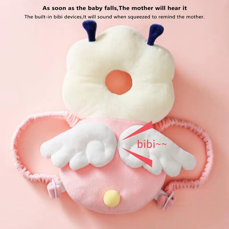 Stuffing Animal Shape Baby Back Protection Pillow Backpack Toddlers Head Protection Pillow Anti-Fall for Baby Walking & Crawling