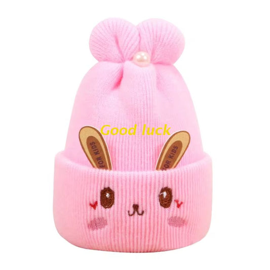 Newborn Knitted Hat Rabbit Ears Winter Warm Hat Windproof Caps Lovely Breathable Outdoor Headdress Baby Warm Beanie Hats