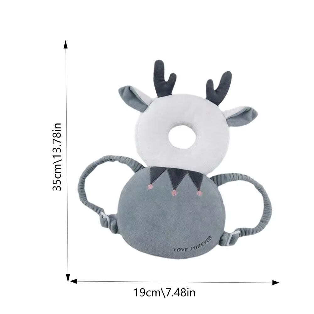Stuffing Animal Shape Baby Back Protection Pillow Backpack Toddlers Head Protection Pillow Anti-Fall for Baby Walking & Crawling