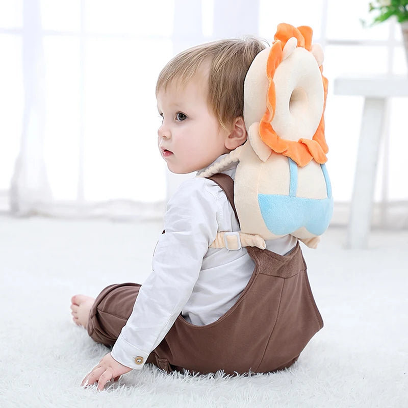 Baby Head Protection Backpack Pillow Toddler Head Safety Pad Cushion Anti-Fall Head Protection Pillow Highly Elastic Breathable