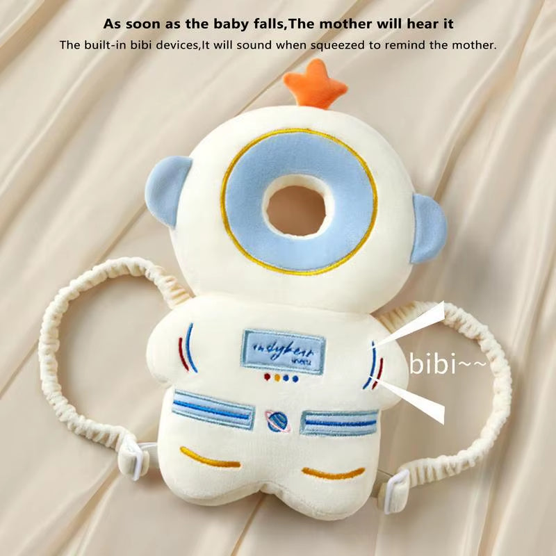 Stuffing Animal Shape Baby Back Protection Pillow Backpack Toddlers Head Protection Pillow Anti-Fall for Baby Walking & Crawling