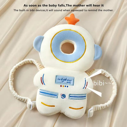 Stuffing Animal Shape Baby Back Protection Pillow Backpack Toddlers Head Protection Pillow Anti-Fall for Baby Walking & Crawling