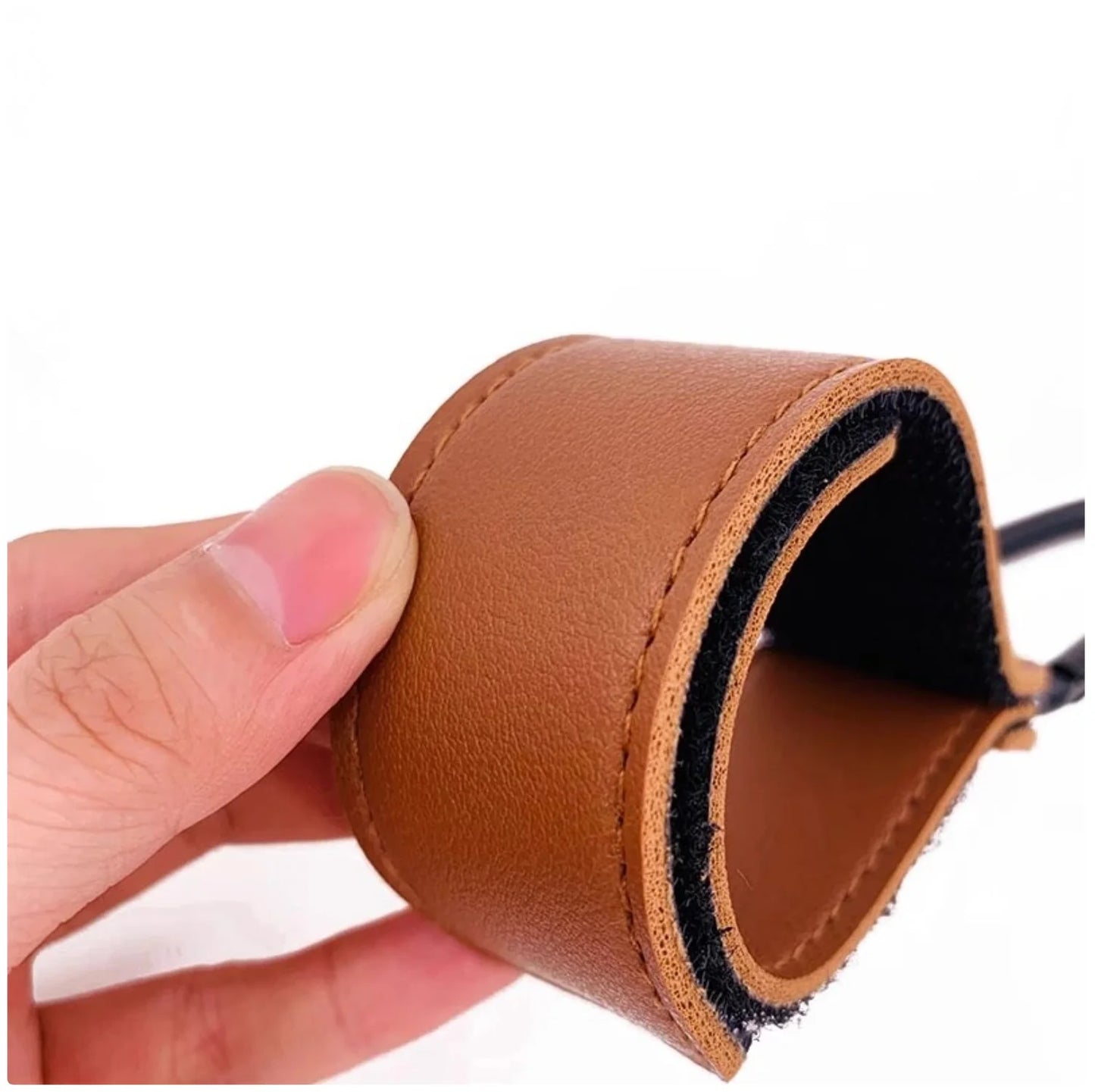 Premium PU Leather Stroller Hooks - 2 Pack Heavy Duty Stroller Organizer Hooks for Baby Carriage, Diaper Bags & Groceries
