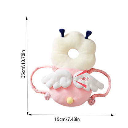 Stuffing Animal Shape Baby Back Protection Pillow Backpack Toddlers Head Protection Pillow Anti-Fall for Baby Walking & Crawling